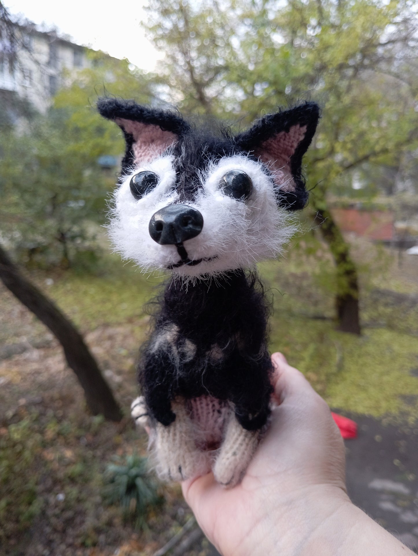 Cute plush dog figurine, custom order