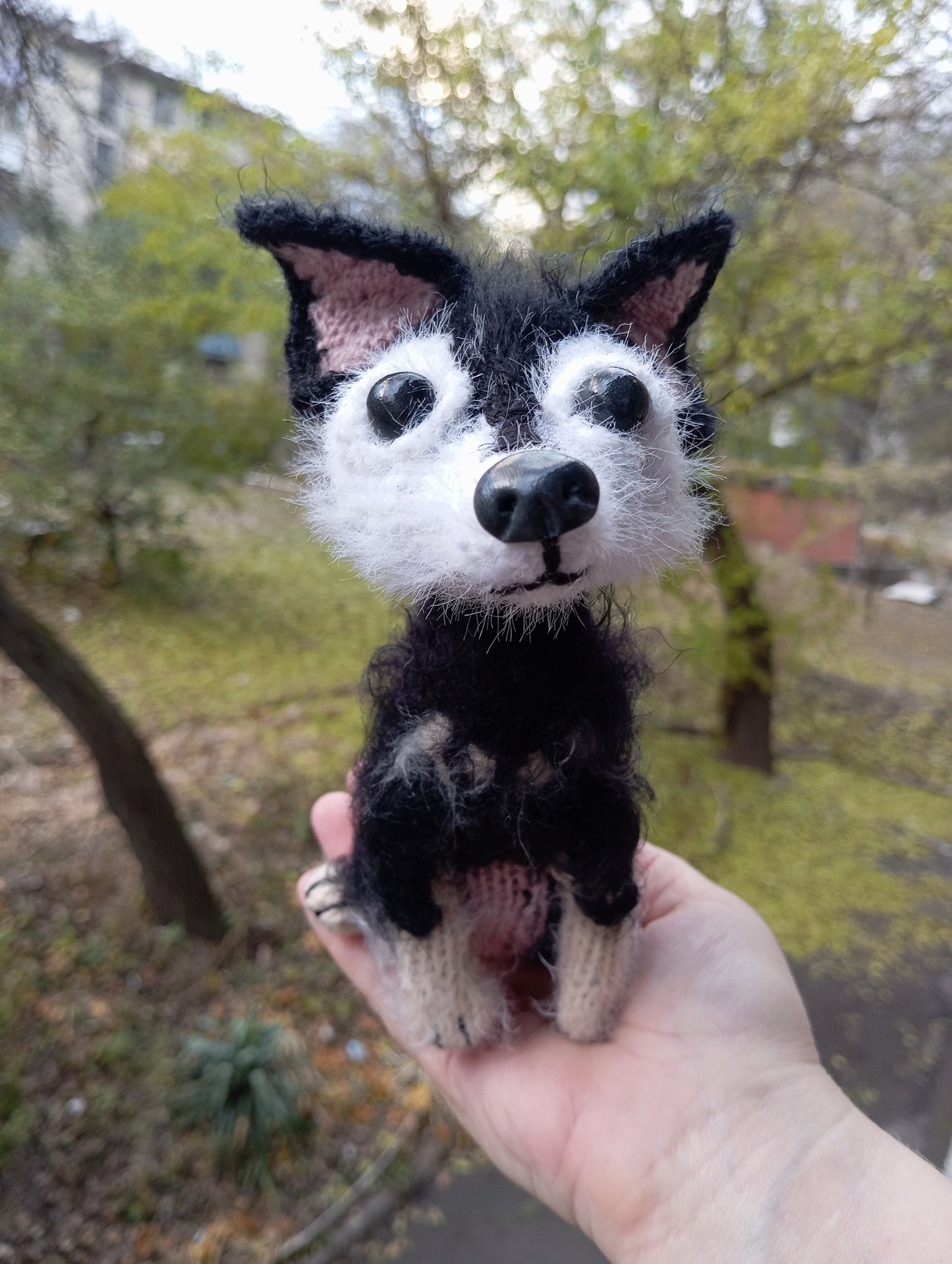 Cute plush dog figurine, custom order