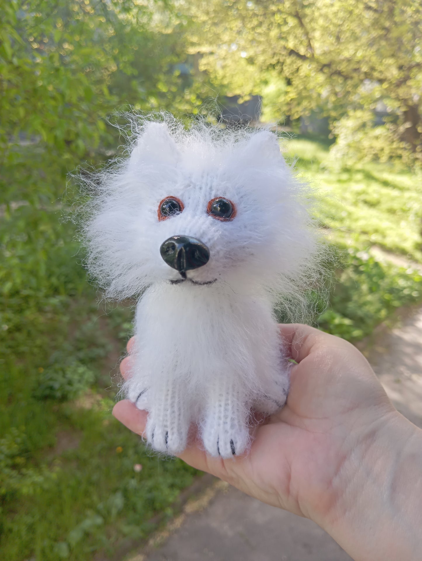 Adorable White Puppy figurine