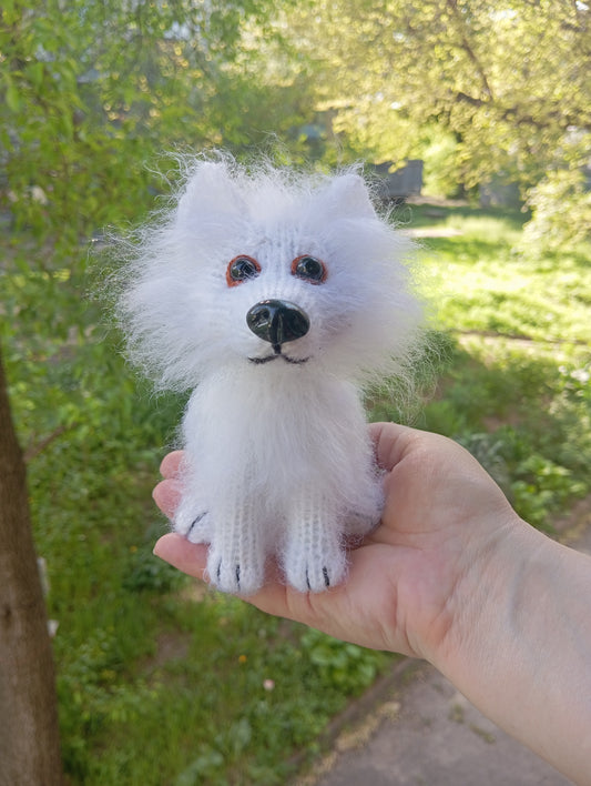 Adorable White Puppy figurine