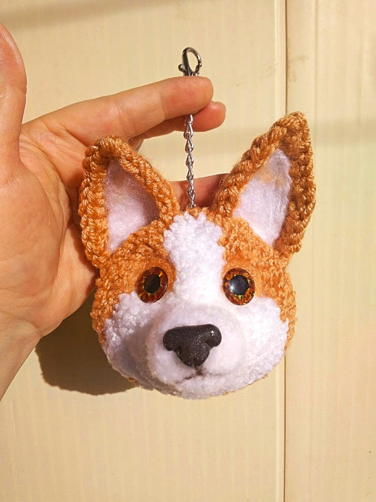 Plush Keychain Beige Dog