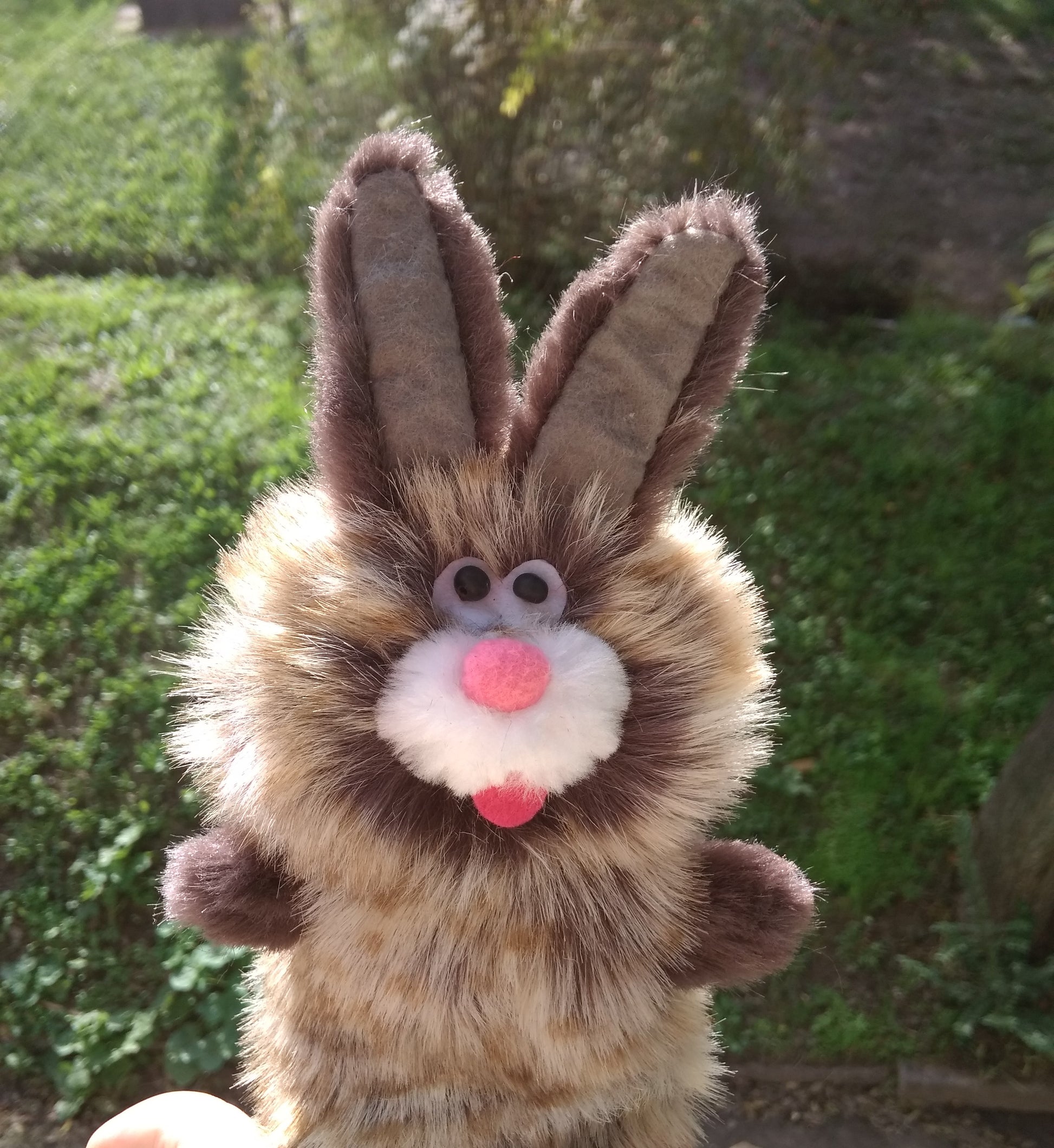 soft bunny finger puppet