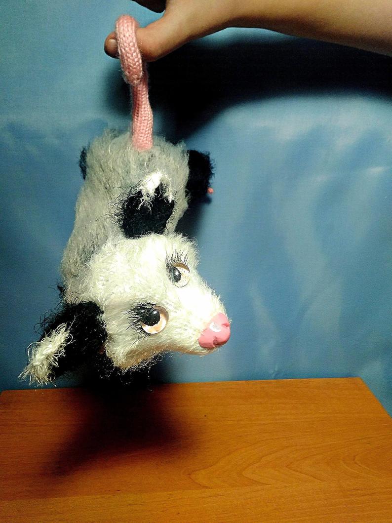 Possum stuffed animal Possum knit toy