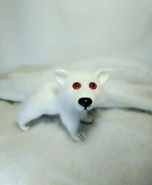 cute plush white polar bear