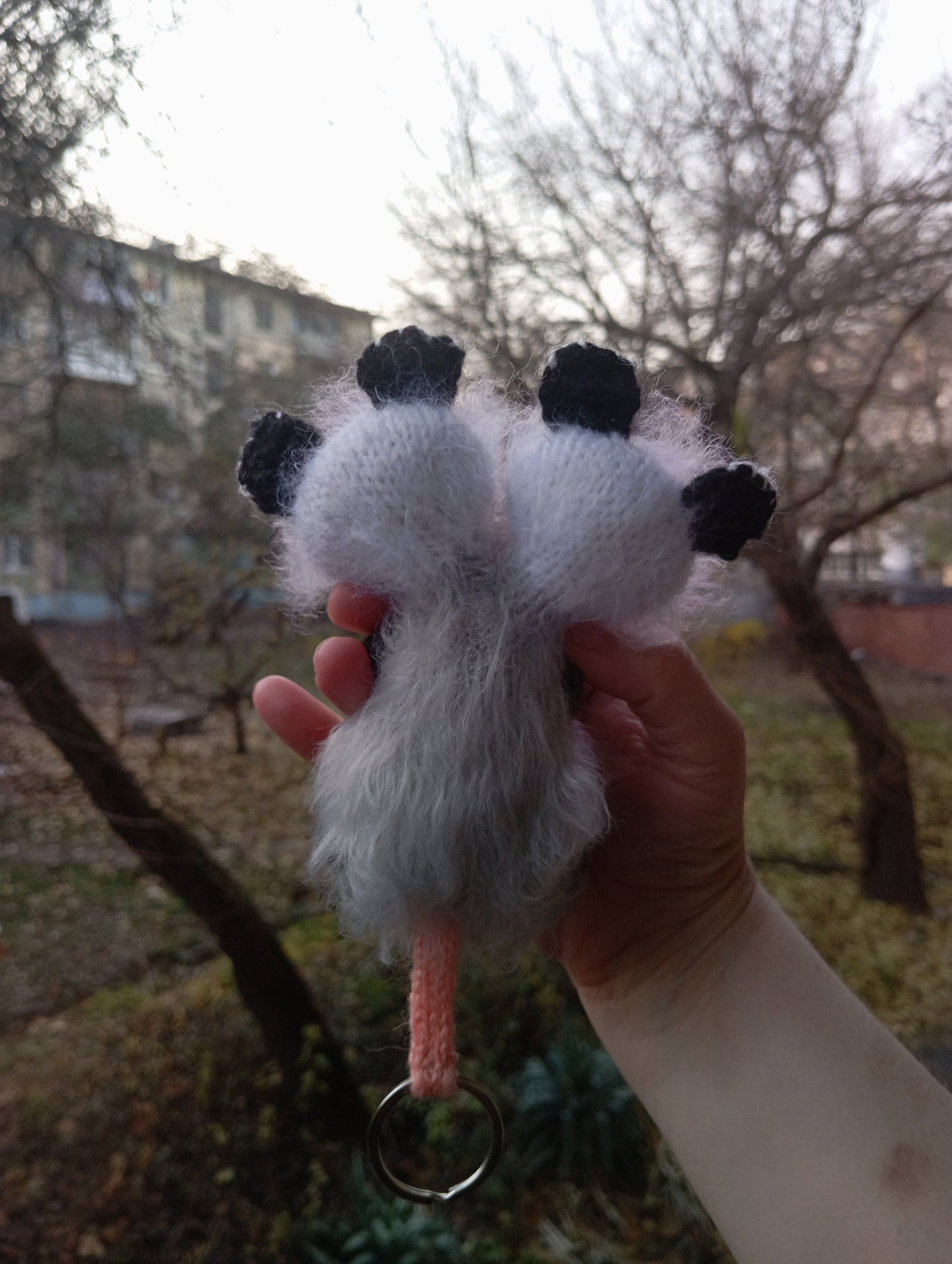 Two headed Knitted possum Plushie, Unique Surreal Possum Monster