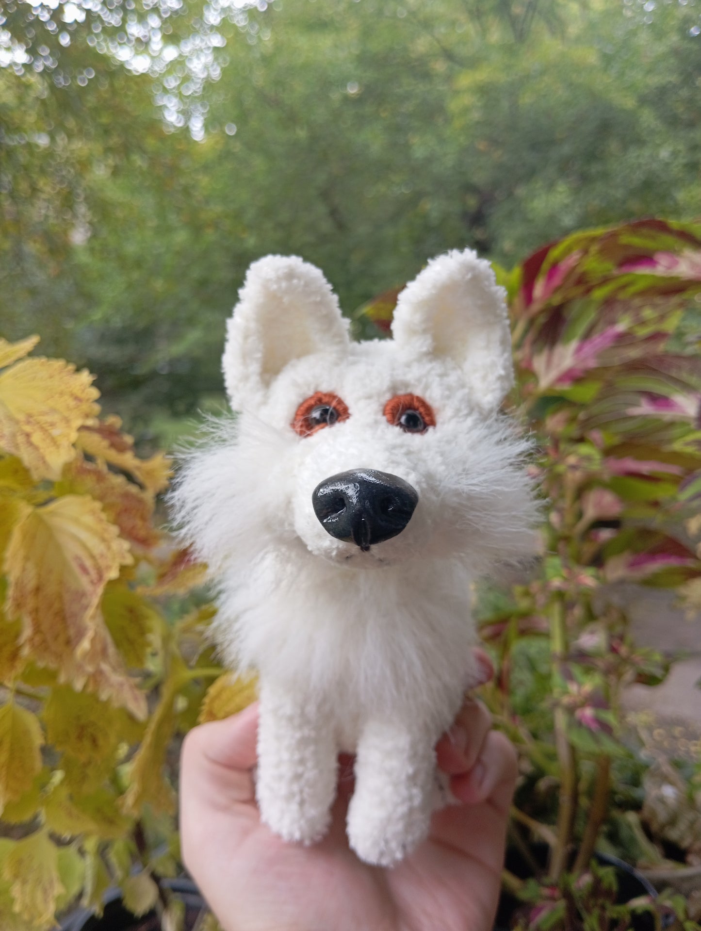 Adorable Knitted Wolves Plushies, Handmade Puppy Wolf