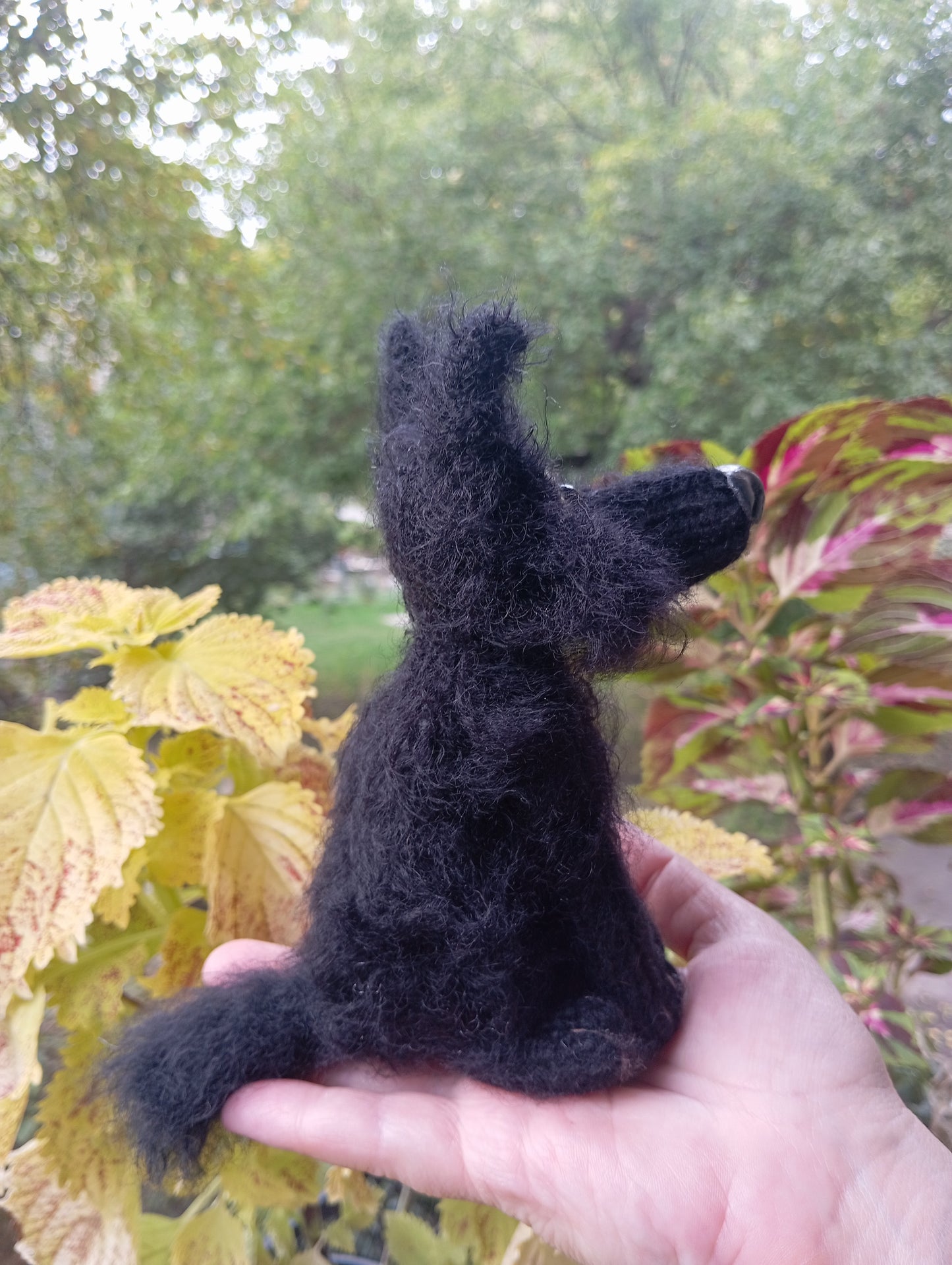 Adorable Knitted Wolves Plushies, Handmade Puppy Wolf
