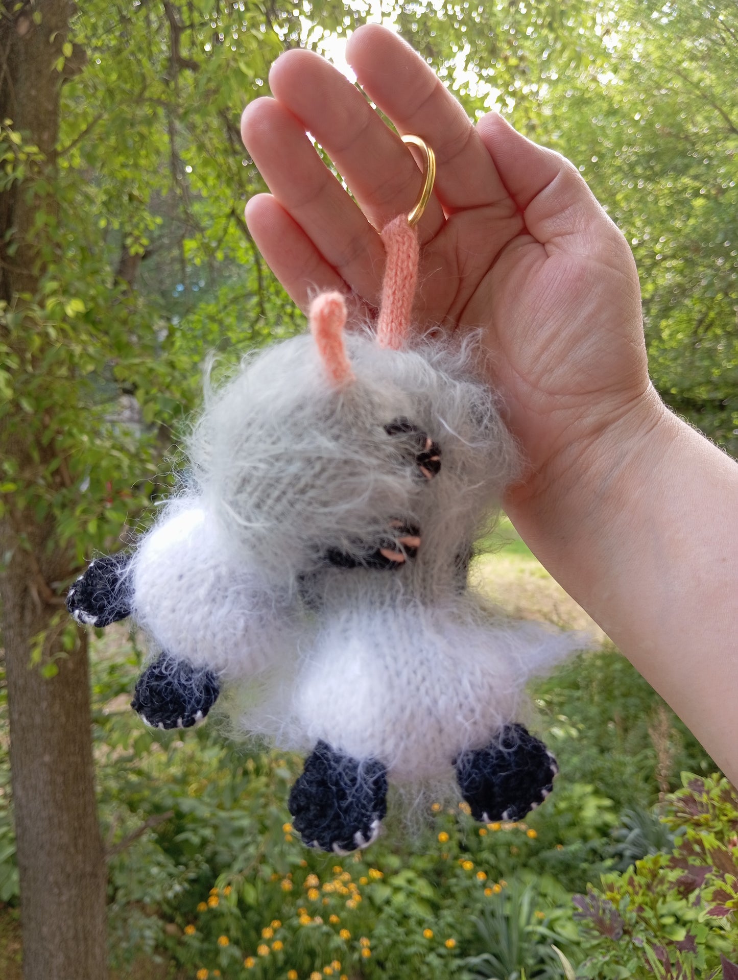 A Knitted Possum Family Plushie, Possum Crochet Figurine