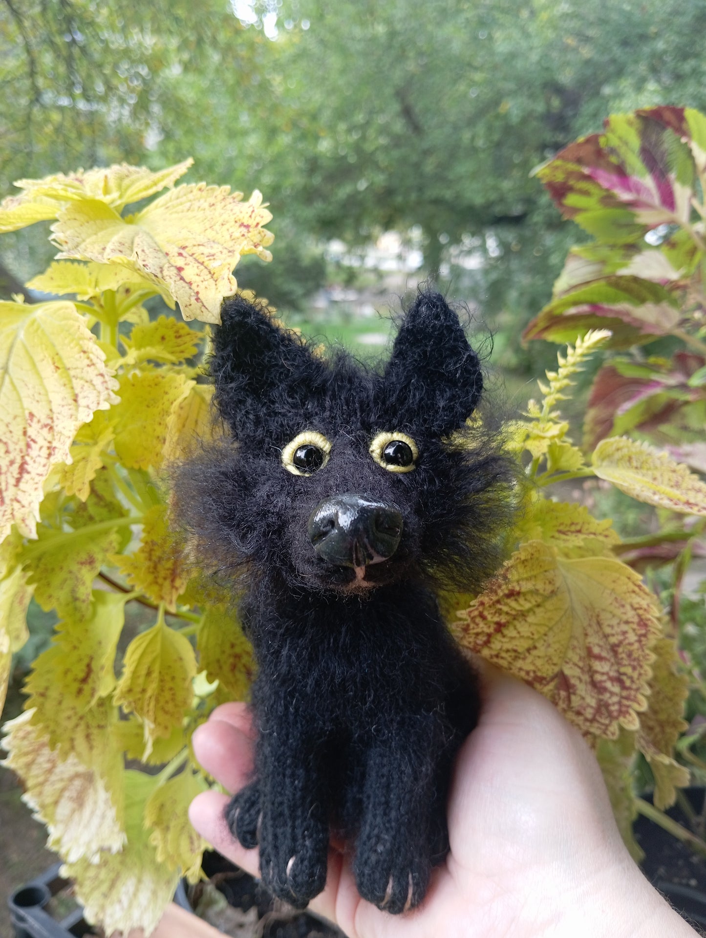 Adorable Knitted Wolves Plushies, Handmade Puppy Wolf