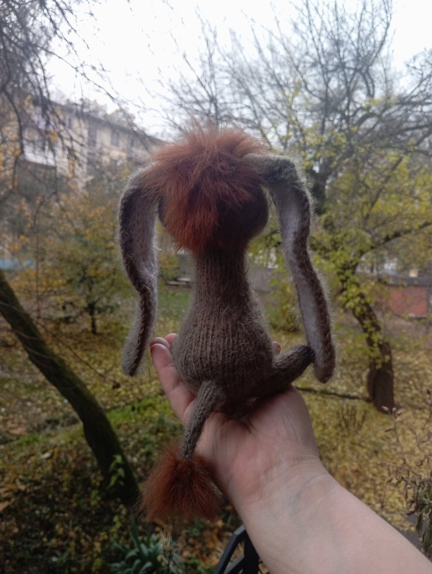 A Knitted Christmas Donkey Figurine, Plush Donkey Toy