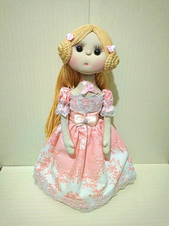 cute waldorf doll with beautiful hair and clothes