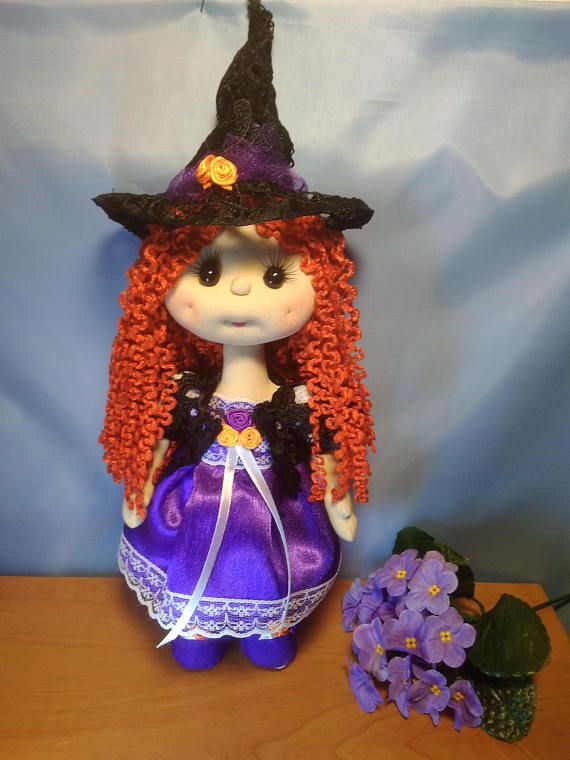 Waldorf witch doll for halloween decor