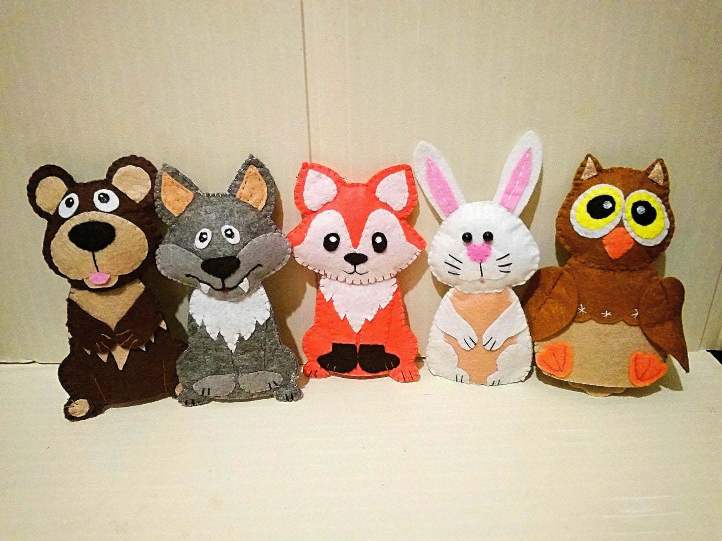 Woodland Felt puppets Animals finger puppets Forest animals Montessori toys Toddler