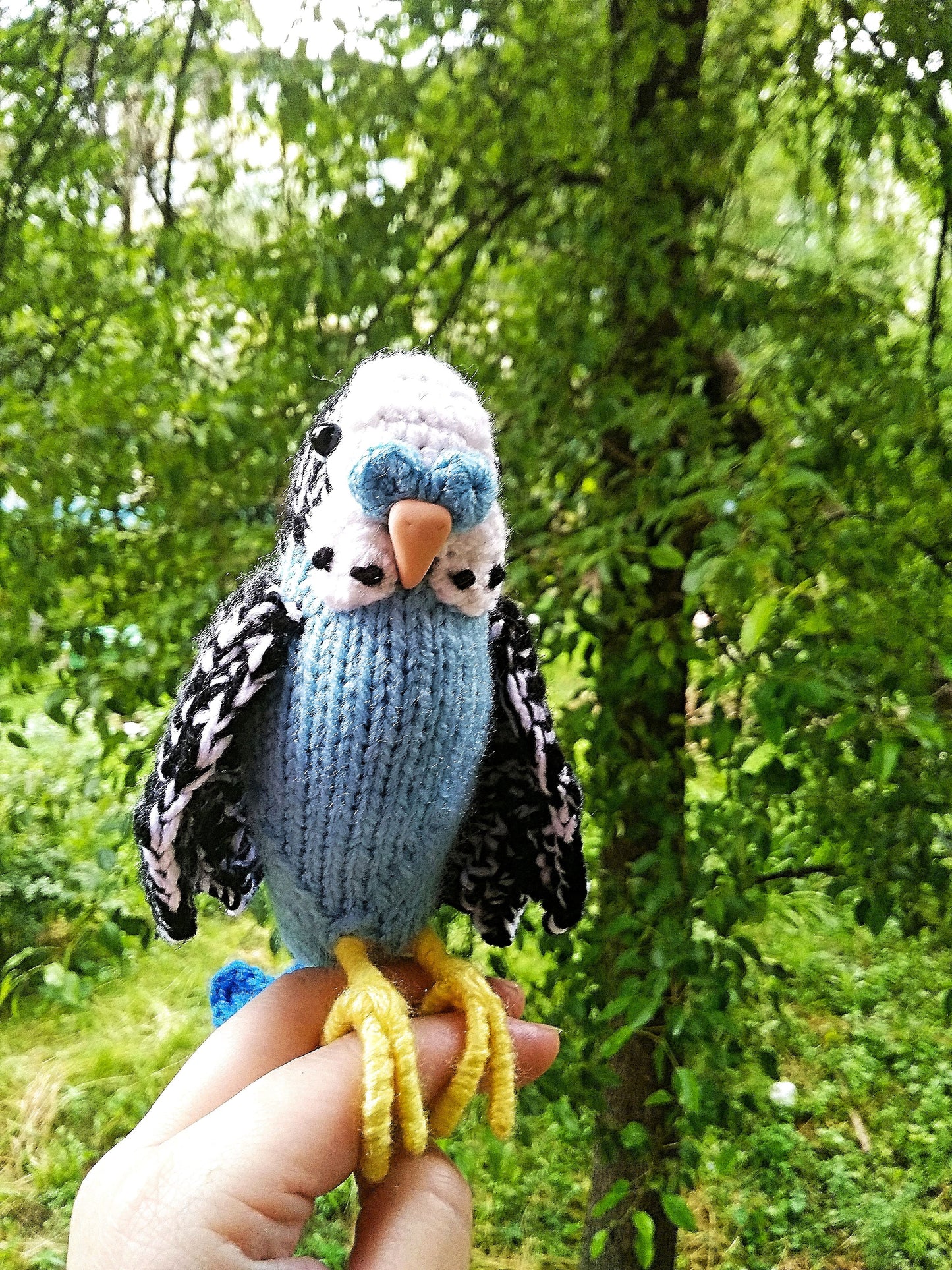 Parrots set toy plush parrot knitted bird toy