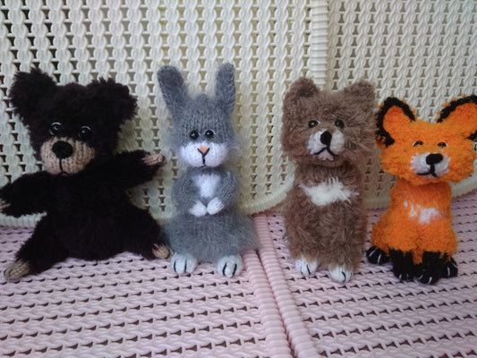 Knitted toys Amigurumi Small bunny Stuffed animal Forest Cute soft toy