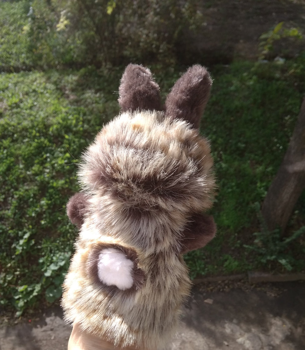 Fluffy bunny plush hand puppet